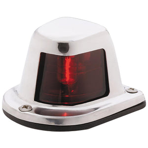 Attwood 1-Mile Deck Mount, Red Sidelight - 12V - Stainless Steel Housing - TRAPSKI