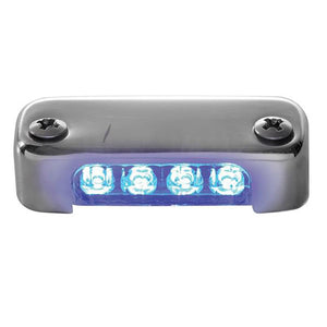 Attwood Blue LED Micro Light w/Stainless Steel Bezel Vertical Mount - TRAPSKI