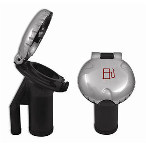 Attwood Deck Fill f/Pressure Relief Systems - Angled Body Scalloped Stainless Steel Cap - TRAPSKI