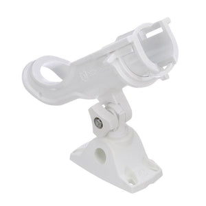 Attwood Heavy-Duty Adjustable Rod Holder w/Combo Mount - White - TRAPSKI