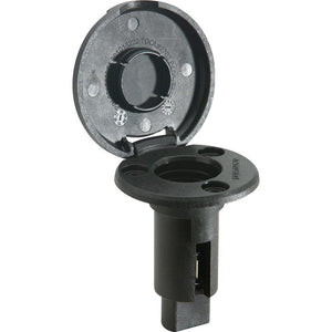 Attwood LightArmor Plug-In Base - 2 Pin - Black - Round - TRAPSKI