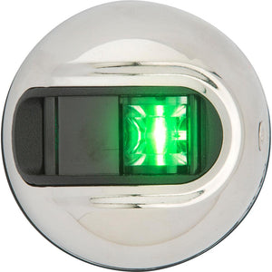 Attwood LightArmor Vertical Surface Mount Navigation Light - Starboard (Green) - Stainless Steel - 2NM - TRAPSKI