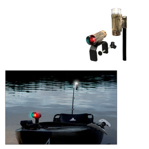 Attwood PaddleSport Portable Navigation Light Kit - C-Clamp, Screw Down or Adhesive Pad - RealTree Max-4 Camo - TRAPSKI