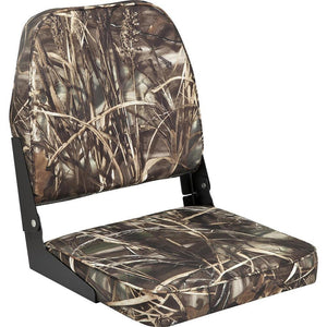 Attwood Swivl-Eze Low Back Padded Flip Seat - Camo - TRAPSKI