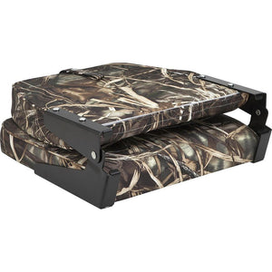 Attwood Swivl-Eze Low Back Padded Flip Seat - Camo - TRAPSKI