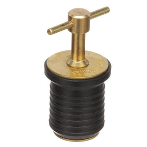Attwood T-Handle Brass Drain Plug - 1" Diameter - TRAPSKI