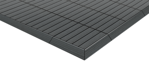 AURA 24 x 3 Inch Polymer Interlocking Deck Trim Transition Piece, Gray (4 Pack)