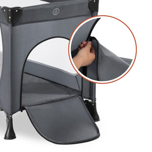 hauck Dream N Play Plus Travel Pack Cot, Babies & Toddlers up to 33 Pounds, Grey