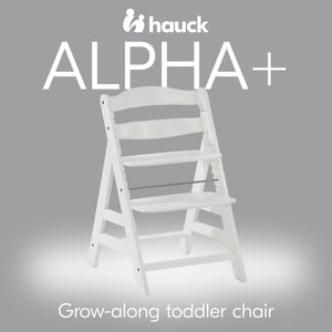 hauck Alpha High Chair Tray Table Compatible with Wooden Alpha+ and Beta+, White