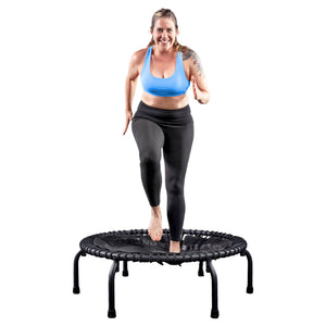 JumpSport 350 PRO Indoor Lightweight 39" Round Fitness Trampoline with 4 Videos