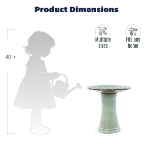 Handmade Glazed Ceramic Bird Bath