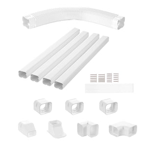 Mini Split Line Set Cover 3 Inch W x 15.8 Ft L PVC Decorative Pipe Line Cover
