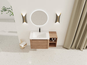 40'' Wall-Mounted Bathroom Vanity