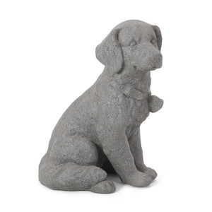 MGO Dog Statue, Outdoor Stone Gray
