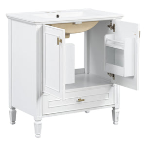 Freestanding Vanity With 1 Drawer & 2 Soft Close Doors With Door Mounted Storage