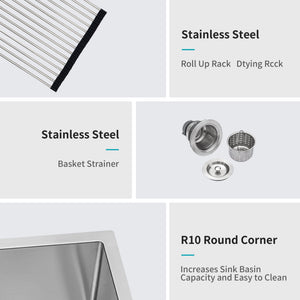 Farmhouse Kitchen Sink Stainless Steel Apron Front