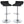 Backless Bar Stool With Adjustable Height - Black