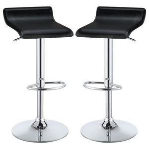 Backless Bar Stool With Adjustable Height - Black