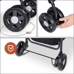 hauck Sport T13 Lightweight Compact Foldable Stroller Pushchair, Charcoal Stone