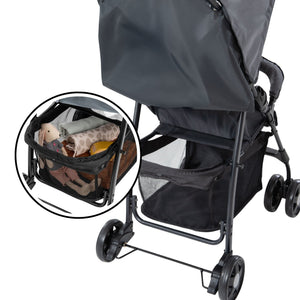 hauck Sport T13 Lightweight Compact Foldable Stroller Pushchair, Charcoal Stone