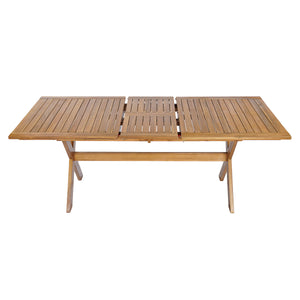 7 Pieces Acacia Wood Outdoor Dining Set