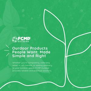 FCMP Outdoor 37 Gallon Dual Chamber Tumbling Composter Bin with 2 Doors, Blue