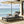 Black Acacia Wood Chaise Lounge with 1.57-Inch Cushions