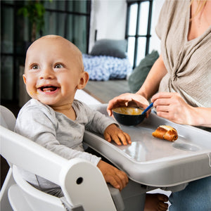 hauck Alpha High Chair Tray Table Compatible with Wooden Alpha+ and Beta+, Grey