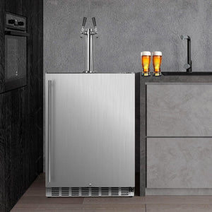 IceJungle Full Size Kegerator Outdoor Tap Draft Beer, Stainless Steel (Damaged)