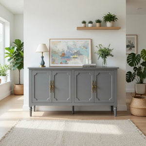 Vintage Buffet Cabinet With Adjustable Shelves