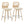 Folia - Mid Century Modern Counter Stool With Footrest (Set of 2)