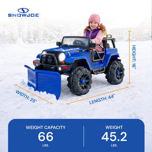Snow Joe 24V Ride On Car Toy with Snow Plow Scoop and Parental Remote, 24V-SUV1