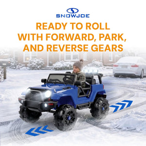 Snow Joe 24V Ride On Car Toy with Snow Plow Scoop and Parental Remote, 24V-SUV1