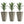 Outsunny Set of 3 Tall Planters with Drainage Hole, Gray