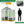Greenhouse, Wooden Greenhouse Polycarbonate Garden Shed For Plants, Walk-In Outdoor Plant Gardening Greenhouse For Patio Backyard Lawn, Grow House With Front Entry Door - White / Gray