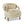Becker - Rustic Oak Sheepskin Upholstered Accent Arm Chair - Taupe Beige
