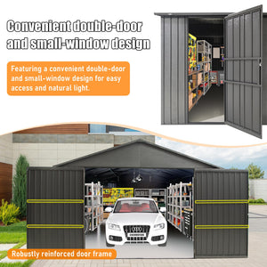 12x20ft Outdoor Metal Garage Shed