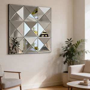 3D Mirror Wall Decor Beveled Glass Wall Mirror