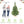 7ft Pre-Lit Christmas Tree with 400 Warm Lights