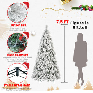 9Ft Flocked Christmas Tree with 1964 Tips