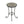 Patio Side Table with Shelf, Brown and Black