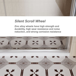 Sliding Shower Door With And Handle - Chrome