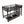 Twin Size Metal Bunk Bed with Storage Shelves, LED Light Strip, and USB Power Strip