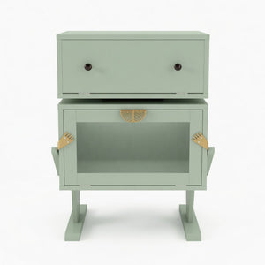 Robot LED Nightstand With 360° Rotating Drawer