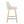 Toriano - Contemporary Fixed Height Counter Stool With Swivel With Square Footrest (Set of 2)