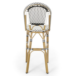 Outdoor PE Rattan French Barstool Set