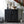 Modern Black Wood Storage Cabinet with Decorative Door
