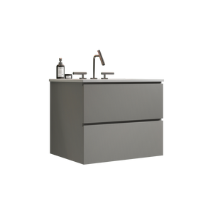 TIA 24" Wall Mount Space Grey Bathroom Vanity