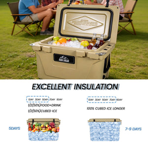 Khaki Color Ice Cooler Box 65QT