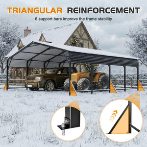 20'x20' Galvanated Steel Carport Canopy